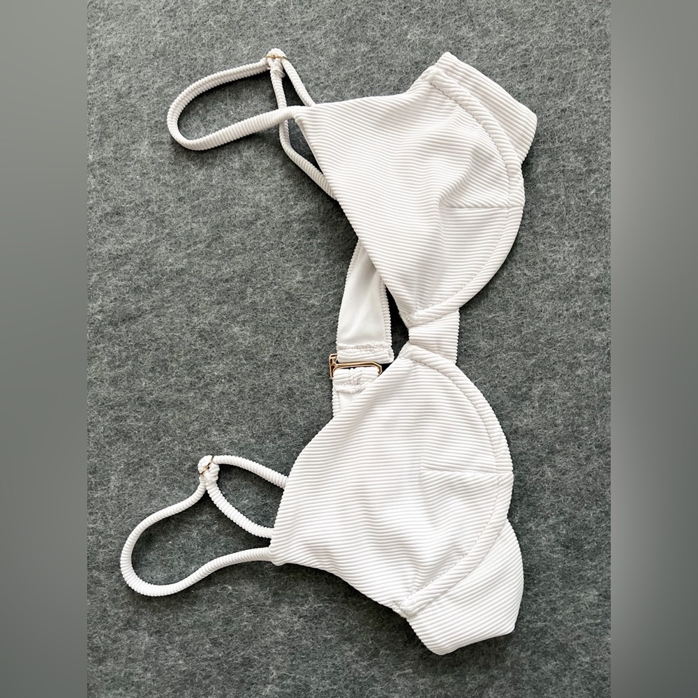 Camilla Bikini Top in White BEACH RIOT